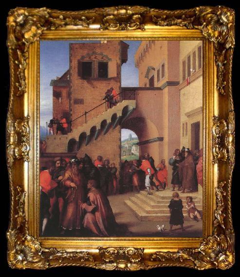 framed  Andrea del Sarto oneiromancy for old man, ta009-2